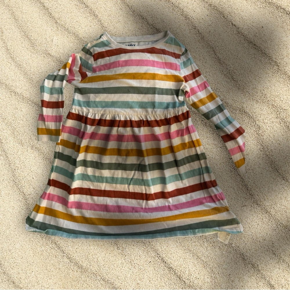 Colorful Striped Kids Dress